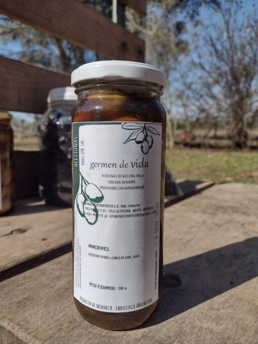 Aceitunas verdes sin salx 200g Germen de Vida