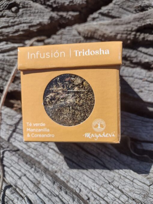 Té en Hebras,tridosha x 40grs ( té verde, manzanilla y coreandro)Mayadevi.