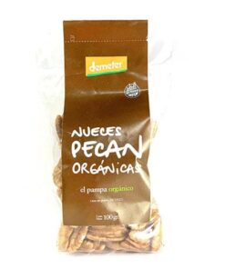 Nueces pecan x 100grs  organicas, el pampa organico.