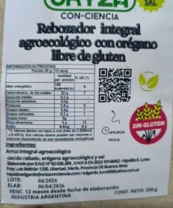 Rebozador integral con orégano agroecológico c/ SAL x 250 g Oryza